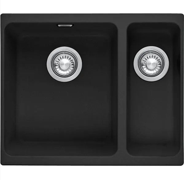 Kubus 1.5 Bowl Granite Onyx Black Undermount Sink