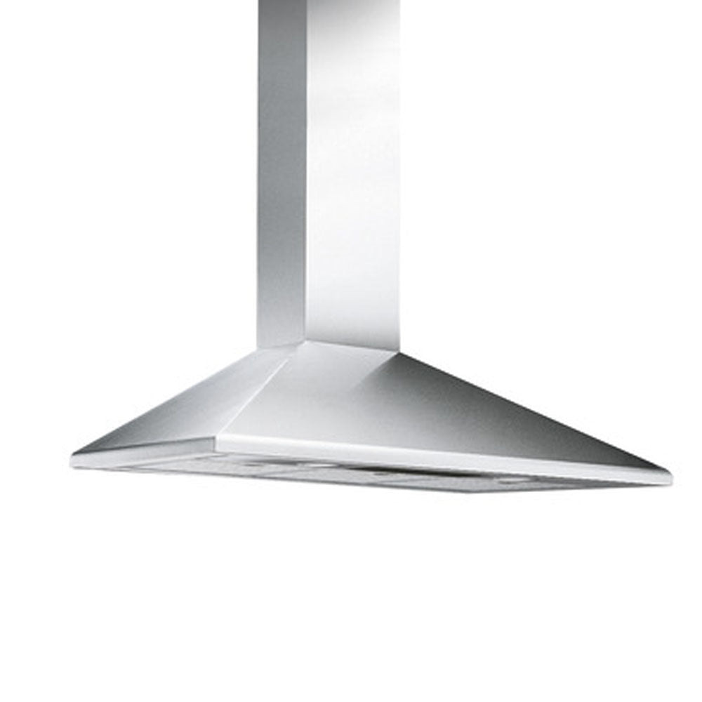 Shark 900mm Steel & Black Glass Chimney Hood